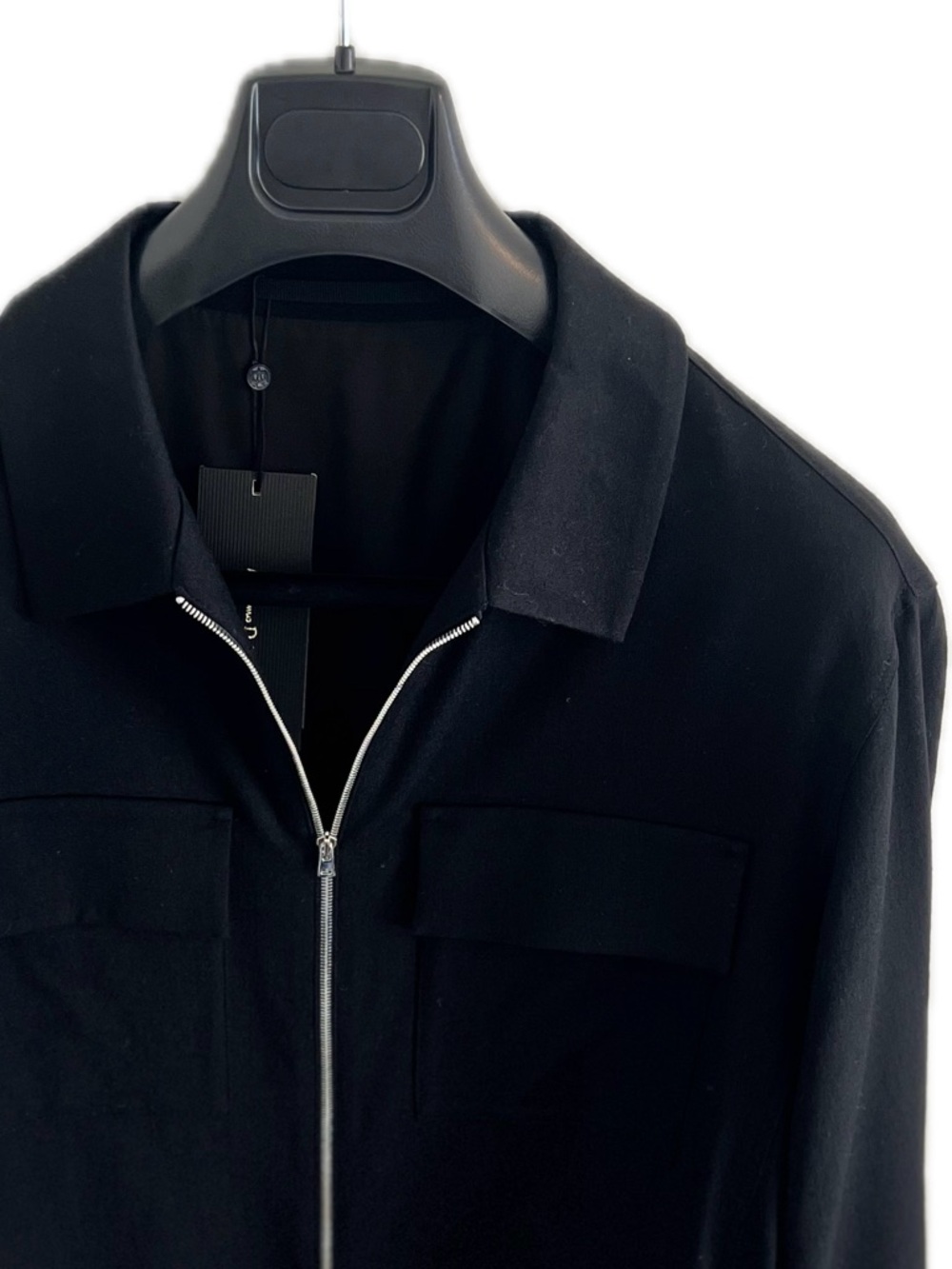 Massimo Dutti Black Lightweight Zip-Front Shirt Jacket - Limited edition - Picture 3 of 9